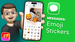 Use Emoji Like Never Before with new Emoji Stickers in iMessage on iOS 17 [upl. by Novaat418]