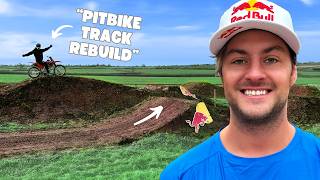 I REBUILT MY BACKYARD PIT BIKE TRACK [upl. by Cl]