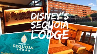 Disneys Sequoia Lodge Hotel  Disneyland Paris  Lake Side Room tour and hotel Tour  Golden Forest [upl. by Ollayos]