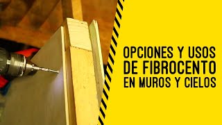 Opciones y Usos de Fibrocemento en Muros y Cielos [upl. by Dlonyer]