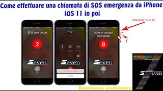 Come effettuare una chiamata di SOS emergenza da iPhone iOS 11 in poi [upl. by Ciardap341]