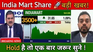 India Mart Share Latest news today  indiamart share price target  indiamart share news [upl. by Heather438]