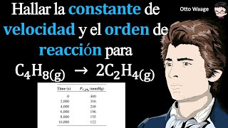 Hallar la 𝐜𝐨𝐧𝐬𝐭𝐚𝐧𝐭𝐞 de 𝐯𝐞𝐥𝐨𝐜𝐢𝐝𝐚𝐝 y el 𝐨𝐫𝐝𝐞𝐧 de 𝐫𝐞𝐚𝐜𝐜𝐢ó𝐧 para C4H8g → 2C2H4g [upl. by Vershen210]