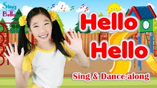 Hello Hello Can You Clap Your Hands  Super Simple Song Covered By Bella with Lyrics and Actions [upl. by Michaela]