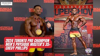 2024 Toronto Pro SuperShow Mens Physique Masters 35 winner Chevy Phillips [upl. by Mayworm663]