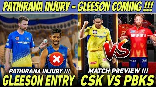 Richard Gleeson Replacing Matheesha Pathirana 🤯 Tushar Vs Bairstow 🔥 CSK VS PBKS IPL 2024 [upl. by Alleira]