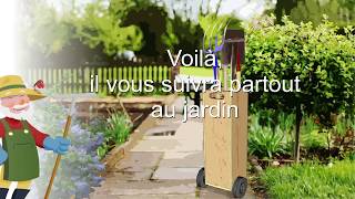 Porte outils roulant pour jardin [upl. by Jeanne368]