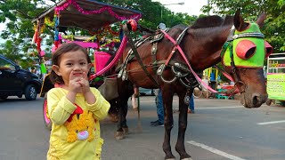 Balita Lucu Salsa Naik Delman Istimewa di Alun Alun Rangkasbitung [upl. by Attelocin]