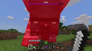 1st Pillager Raid Minecraft [upl. by Ferdinana]