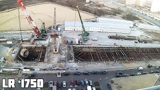 Liebherr LR 1750 Демонтаж элемента ТПК quotСветланаquot на станции метро quotНекрасовкаquot [upl. by Major305]