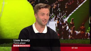 Liam Broady Tennis Player On BBC Breakfast 12072024 [upl. by Yeo]