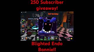 Blighted Endo Bonnie Giveaway in Five Nights TD on Roblox fivenightstd roblox fnaf [upl. by Limak]