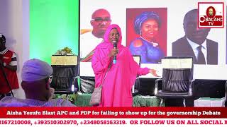 Aisha Yesufu Blast APC and PDP for failing to show up for the Edo governorship Debate [upl. by Jehias]