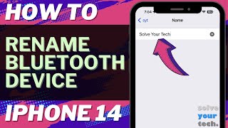 How to Rename Bluetooth Device on iPhone 14 [upl. by Anerys]