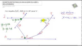 GEOMETRÍA RECTAS PARALELAS PROBLEMA 10 [upl. by Stanford]