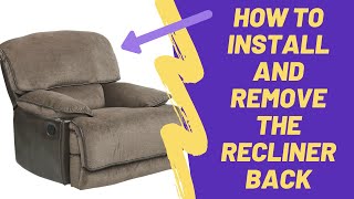 How To Repair Your Recliner Removing and Replacing Your Recliner Back [upl. by Anauj989]