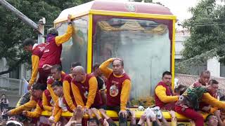 Black Nazarene image passes through Ayala Bridge in Manila [upl. by Eltsyrhc]