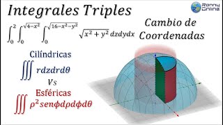 Cálculo integral triple con cilindro y esfera  Coordenadas Cilíndricas y Esféricas  LARSON 147 [upl. by Atiseret414]