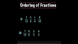 QUICK Tricks to Order Fractions with LCM MethodFractionTips [upl. by Oika]