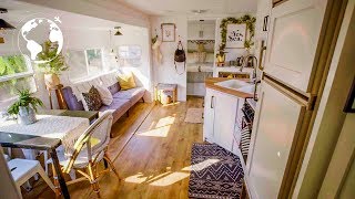 Spacious RV CONVERTED into Gorgeous TINY HOME [upl. by Akinyt651]