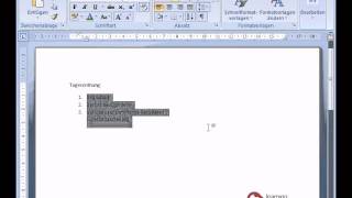 Microsoft Word Tutorial Deutsch Nummerierung [upl. by Cacka]