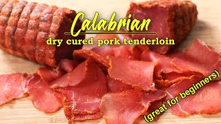 Dry Cured Calabrian Pork Tenderloin  Dry Curing Meat for Beginners [upl. by Kcam]