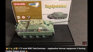 💥🪖🐆🚜🐯 172 scale WW2 Tank Destroyer  Jagdpanther German Jagdpanzer V Hunting Panther Dragon Armor 🐅 [upl. by Akinor]