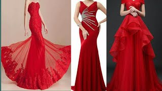 TOP 10 GORGEOUS RED EVENING DRESSES 2019  PROM DRESSES  GOWNS [upl. by Airehtfele]