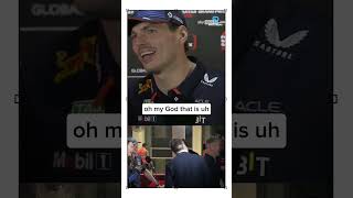 Max Verstappens reaction to Skysportsf1s reporter M4X haircaut f1 formula1 [upl. by Munsey]