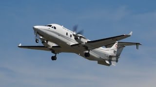 Raytheon Beech 1900D Swiss Air Force departure RIAT 2014 T729 [upl. by Cris61]