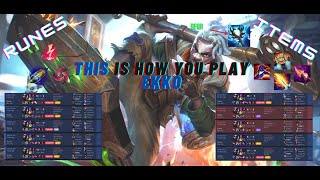 The ULTIMATE Ekko Mid Guide Runes Items Season 14 and more [upl. by Barnum256]