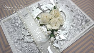 Silver Embossed Wedding Card [upl. by Aihtibat]