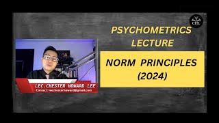 PSYCHOMETRICS LECTURE NORM PRINCIPLES [upl. by Ecissej965]