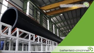 Design and manufacturing of a large diameter PO pipe extrusion line [upl. by Sindee]