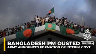 Bangladesh PM Hasina ousted army announces formation of interim government [upl. by Dannon]