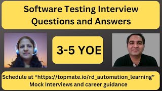 Software Testing Interview Questions and Answers  RD Automation Learning [upl. by Jonie]