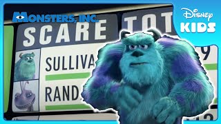 Can Sulley Break the Scare Record 🏆  Monsters Inc  Disney Kids [upl. by Lucie]