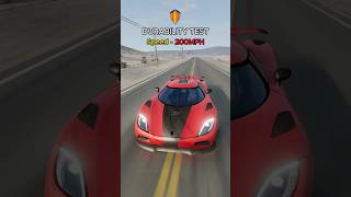 Koenigsegg Agera R vs Front Impact at Different Speeds beamngdrive beamng bmw crash crashtest [upl. by Lissa]