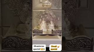 Ganesh Laxmi Murti l Ganesh Laxmi Statue dhanteras diwali silver shorts reels ganeshlaxmi [upl. by Libbie878]