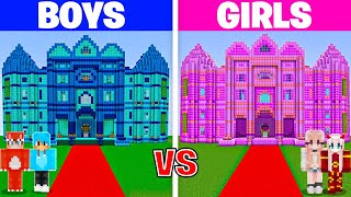 BOYS vs GIRLS MODERN MANSION Build Challenge In Minecraft [upl. by Wernick943]