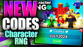 Character RNG CODES  ROBLOX JULY 2024 [upl. by Mooney657]