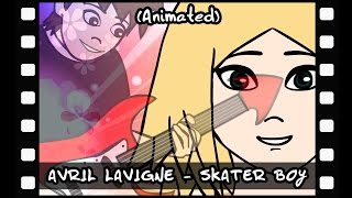 ▀▄▀▄▀ Avril Lavigne  Skater boy Sk8er boi Animated music video  lyrics [upl. by Cartie]