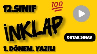 İNKLAP TARİHİ 12SINIF 1DÖNEM 1YAZILI HAZIRLIK SORULARI [upl. by Emad]