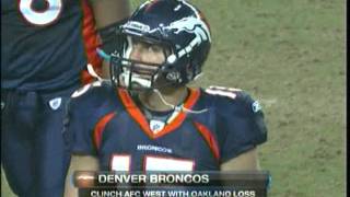 Tim Tebow Throws Interception vs Kc Chiefs [upl. by Merril]