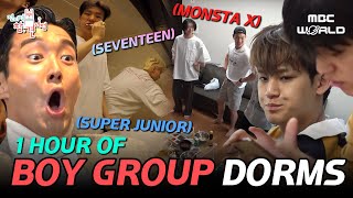 CC 1 Hour of BOY GROUP dorm life SEVENTEEN MONSTAX SUPERJUNIOR [upl. by Maltzman]