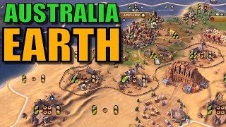 Civ 6 Australia Gameplay True Start Earth Map Let’s Play Civilization 6 as Australia  Part 4 [upl. by Calbert381]