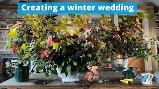 How we create flowers for a winter wedding with all British flowers [upl. by Mignon531]