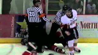 Nathan MacKinnon vs Sean Girard Mar 16 2012 [upl. by Enivid]