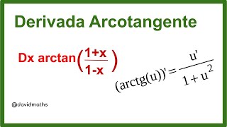 Derivada de arco tangente  arctan derivadas funciones trigonométricas inversas [upl. by Ragg]