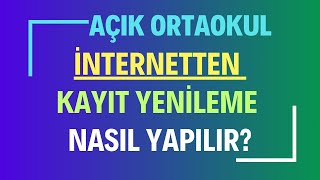 İnternetten Kayıt Yenileme Nasıl Yapılır Evinden Çıkmadan Kayıt Yenileme ve Ders Seçimi Yapma [upl. by Atihcnoc]